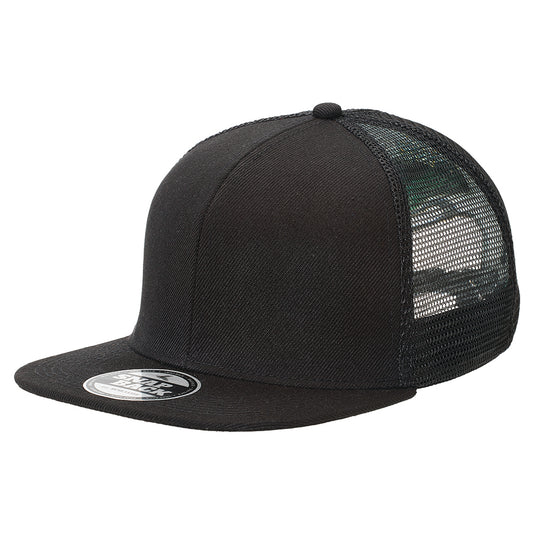 Premium American Twill Snapback – Flat Peak, Mesh Back, Custom Foil - Urban Caps 