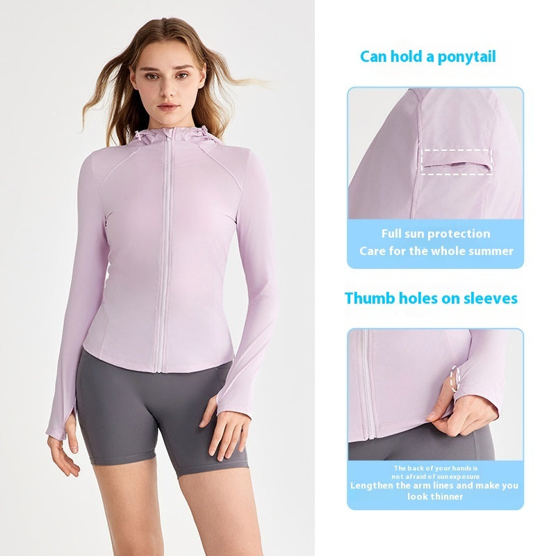 Women’s Slim Fit UV Protection Hooded Jacket NZ | Lightweight Sun Protection with Thumb Holes