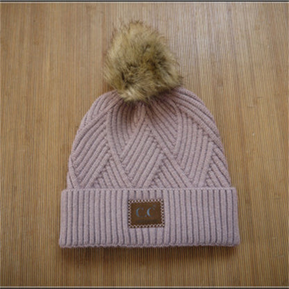Women's Flanging Wool Ball Pile Woolen Hat - Urban Caps 