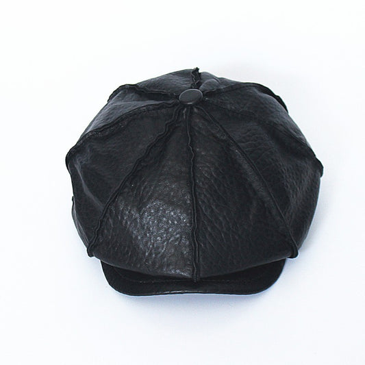 First Layer Cowhide Beret Men And Women Painter Hats - Urban Caps 