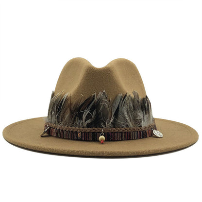Ladies jazz woolen hat Top hat - Urban Caps 
