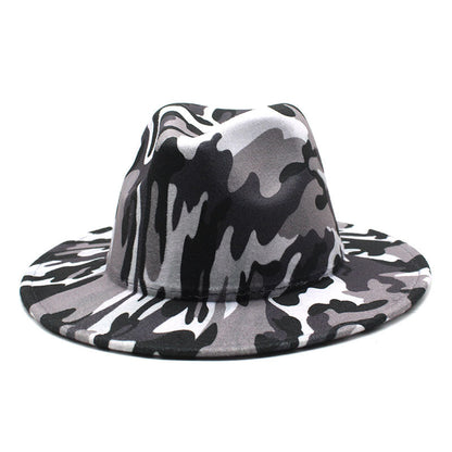 Cowboy Hat With Rolled Brim Striped Soft Woolen - Urban Caps 