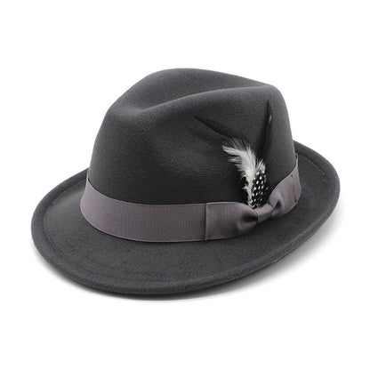 Men's Billycock Feather Fur Felt Hat - Urban Caps 