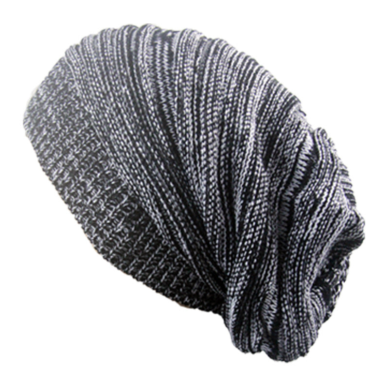 Two-Color Melaleuca Pleated Warm Pullover Pile Hat: Stylish and Cozy