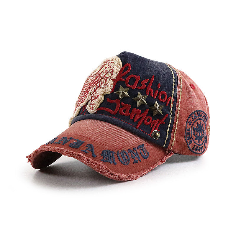 Indian Patch Letter Embroidery Casual Sun Hat - Urban Caps 