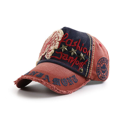 Indian Patch Letter Embroidery Casual Sun Hat - Urban Caps 