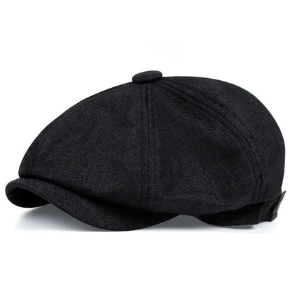 Retro Octagonal Beret Hat – British Dome-Style Peaky Blinders Cap | Free Size - Urban Caps 