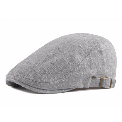 Men’s Lightweight Cotton Sun Cap – Retro British-Style Flat Hat | Breathable Fit - Urban Caps 