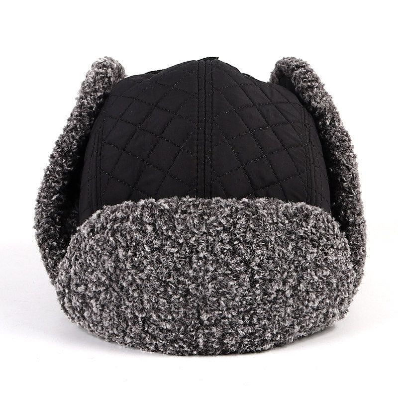Fleece Warm Check Outdoor Ear Protection Hat: Cozy Comfort for Outdoor Activities