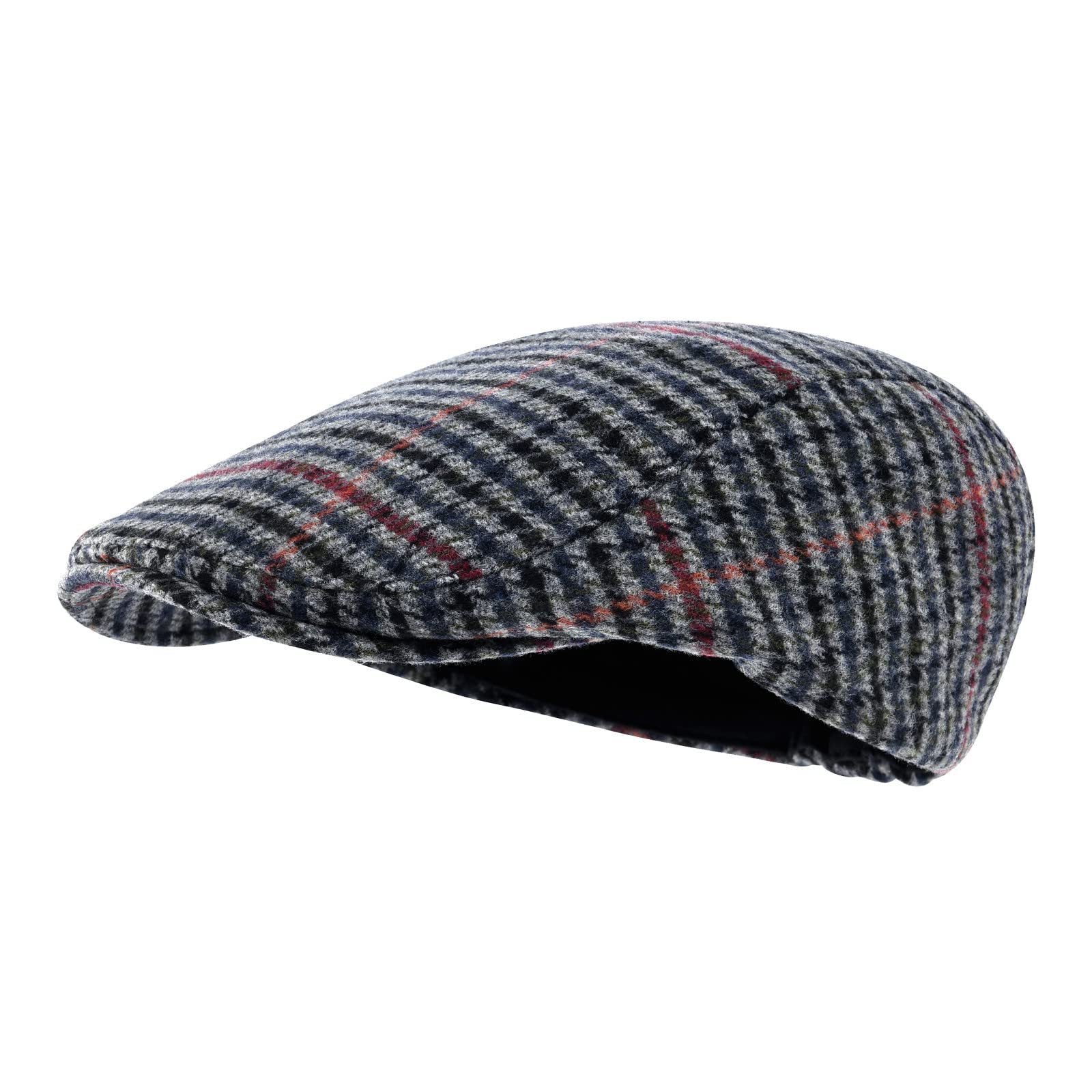Winter Tweed Flat Cap Men's Newsboy Cap Baby British Retro Beret - Urban Caps 