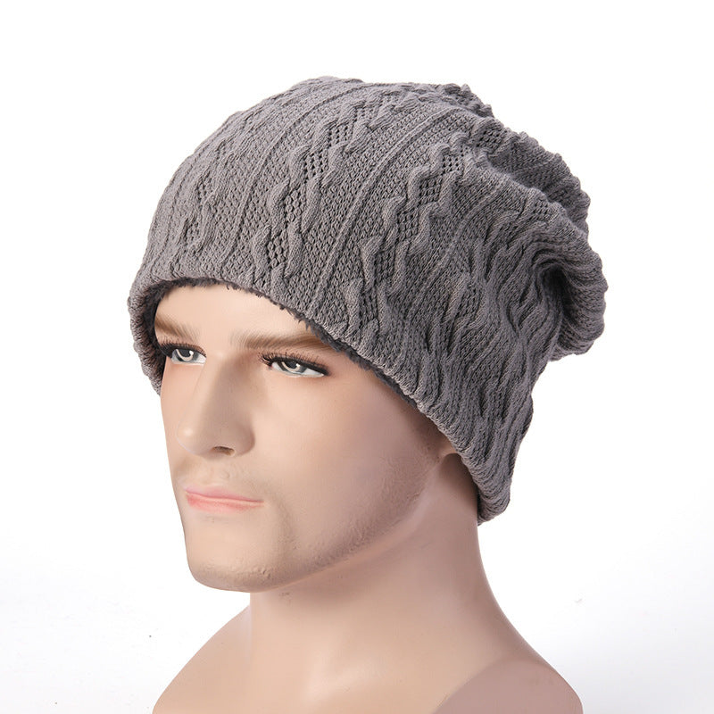Men's Hat Winter Youth Warm Thickened Knitting Woolen Cap - Urban Caps 