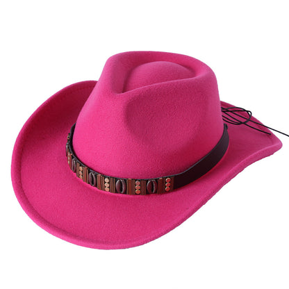 Woolen Hat Western Cowboy Top Hat Men's And Women's Curling Shell Accessories - Urban Caps 