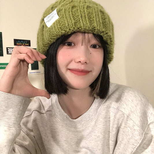 Women's Versatile Solid Color Loose Woolen Hat - Urban Caps 