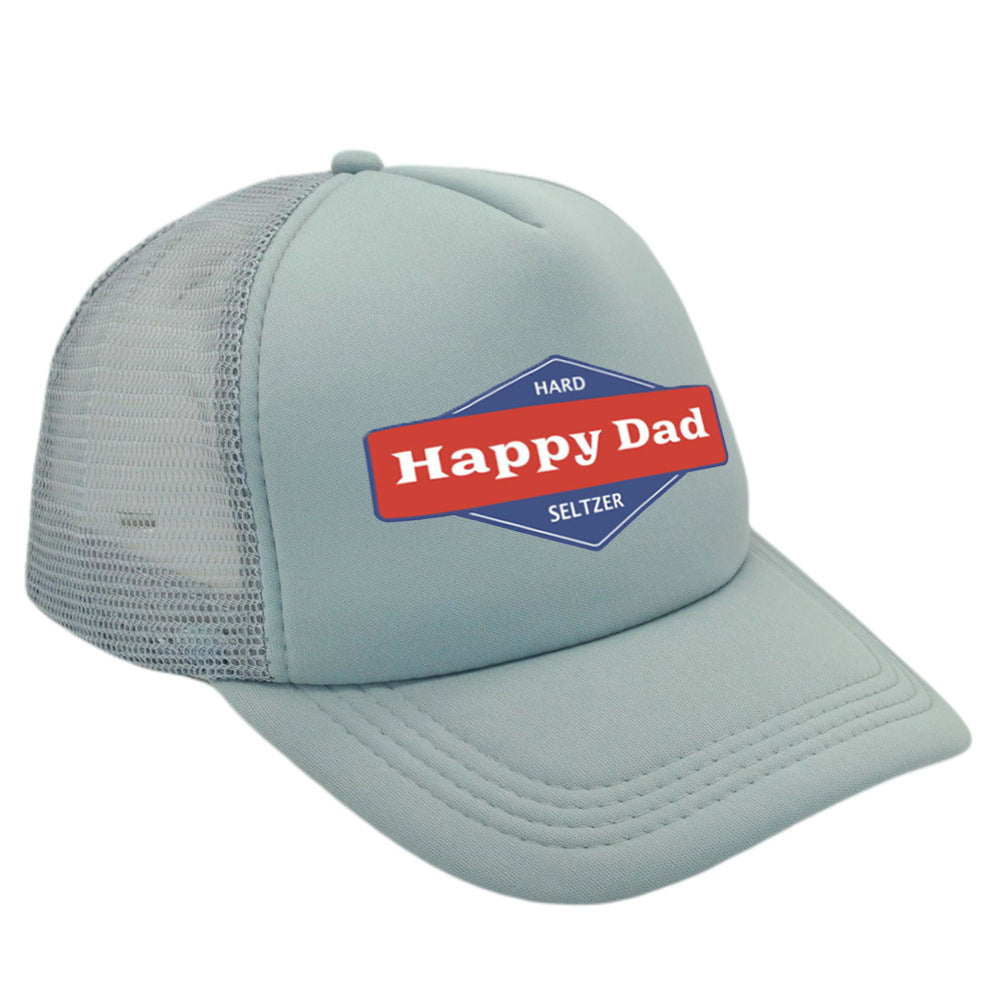 Hot Solid Color Mesh Happy Dad Baseball Summer Hat Male Truck Driver Mesh Peaked Cap - Urban Caps 