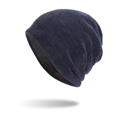 Winter men's plus velvet hat corduroy pullover hat knitted hat - Urban Caps 
