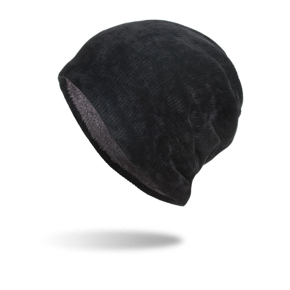 Winter men's plus velvet hat corduroy pullover hat knitted hat - Urban Caps 
