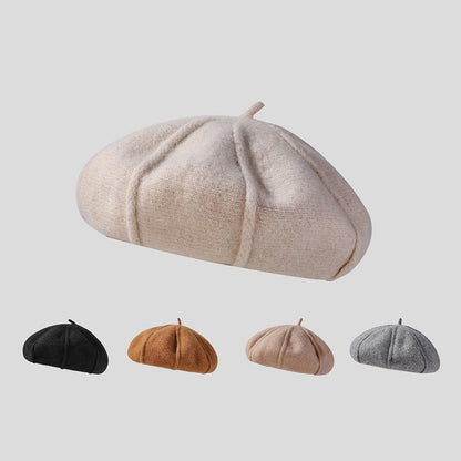 Women's Soft Cashmere Knit Beret – Japanese Style - Urban Caps 