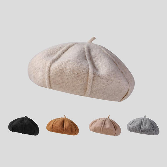 Women's Soft Cashmere Knit Beret – Japanese Style - Urban Caps 