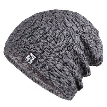 Tiger Label Fleece Warm Men's Hat: Cozy Style for Chilly Days - Urban Caps 