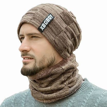 Velvet Knit Hat with Collar Set: Winter Warmth and Style - Urban Caps 