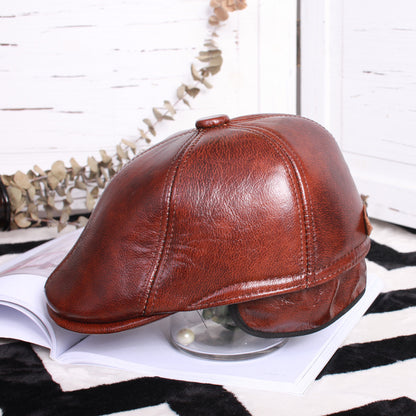 Leather beret thin ladies hat - Urban Caps 