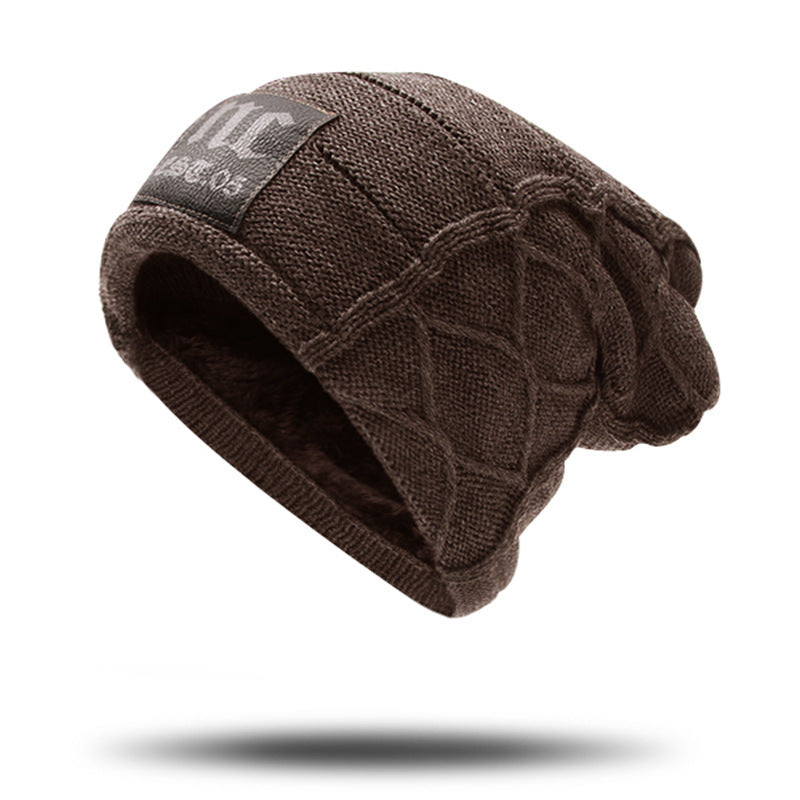 Winter Double Layer Fleece Thickened Men's Wool Knitted Hat - Urban Caps 