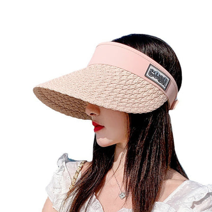 Women's Personalized Korean Style Straw Sun Hat - Urban Caps 