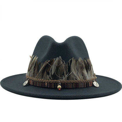 Ladies jazz woolen hat Top hat - Urban Caps 