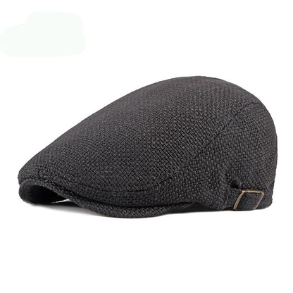 Breathable Cotton And Linen Beret Male British Retro - Urban Caps 