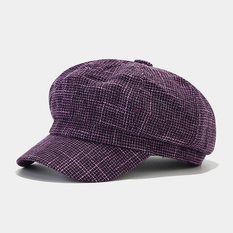 British Style Retro Fashion Light Board Octagonal Cap Women - Urban Caps 