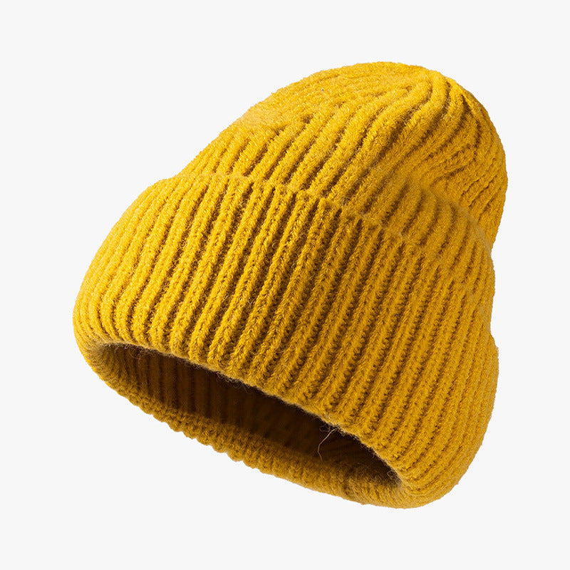 Jacquard Monochrome Cold Hat Men's Outdoor Warm Woolen Hat - Urban Caps 