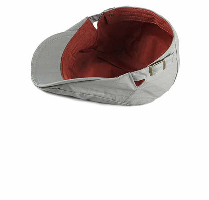 Men’s Retro Cotton Beret – Flat Top, Short Brim | Adjustable Fit - Urban Caps 
