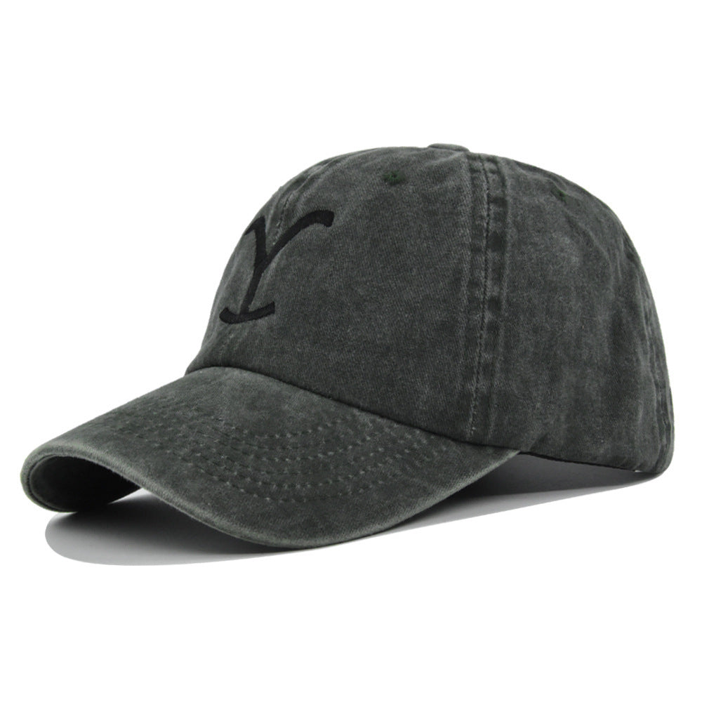 Embroidered Baseball Distressed Embroidered  Ponytail - Urban Caps 