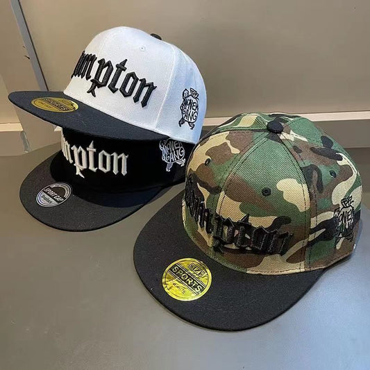 Men's Summer Wide Brim Camouflage Hip Hop Spring And Autumn Korean Style Trendy Big Head Circumference Flat Brim Baseball Hat - Urban Caps 