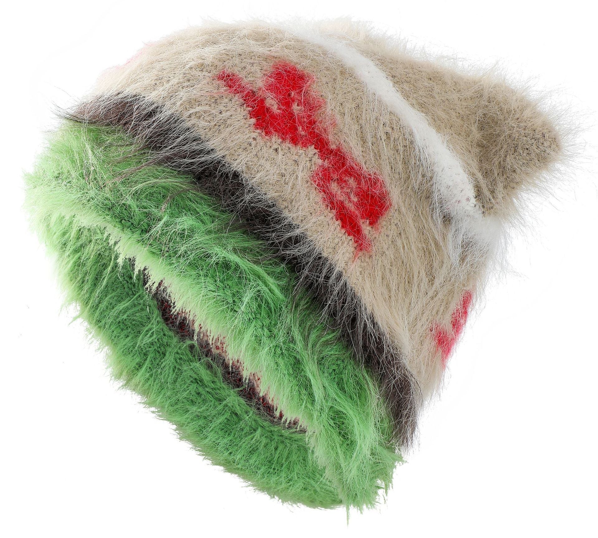 Cute Cat Ears Knitted Hat Earflaps Slipover Woolen Cap - Urban Caps 