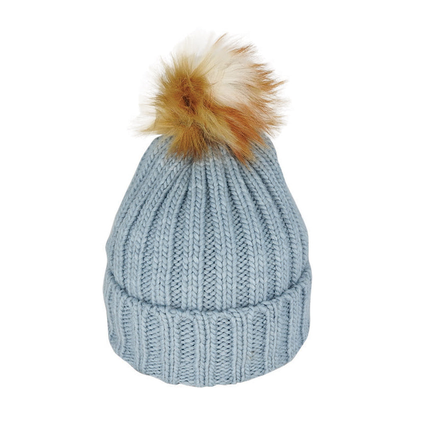 Premium Winter Knit Beanie with Faux Fur Pom - Urban Caps NZ
