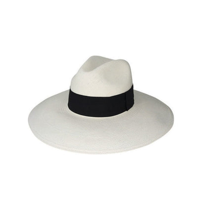Harrington Wide Brim Fedora – Brisa Grade #3, Handwoven Toquilla Straw, 10cm Brim