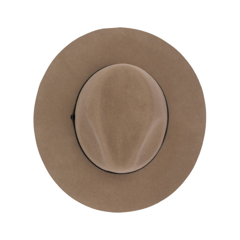 Edwina Fedora Hat – Australian Wool Felt, Faux Leather Band, Adjustable Fit