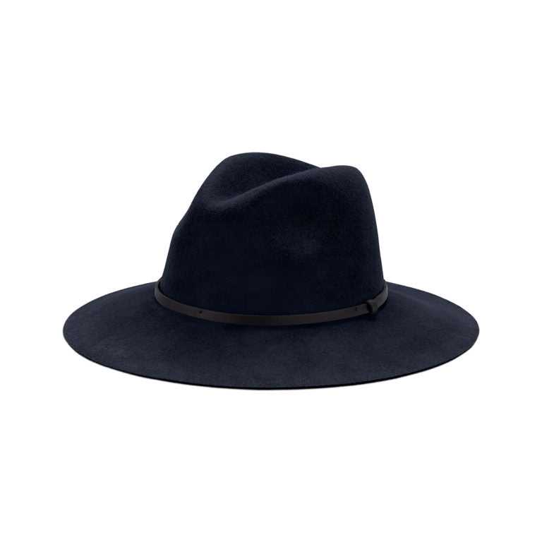 Edwina Fedora Hat – Australian Wool Felt, Faux Leather Band, Adjustable Fit