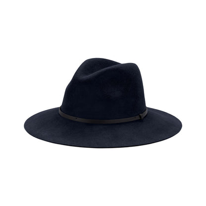 Edwina Fedora Hat – Australian Wool Felt, Faux Leather Band, Adjustable Fit