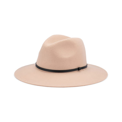 Edwina Fedora Hat – Australian Wool Felt, Faux Leather Band, Adjustable Fit