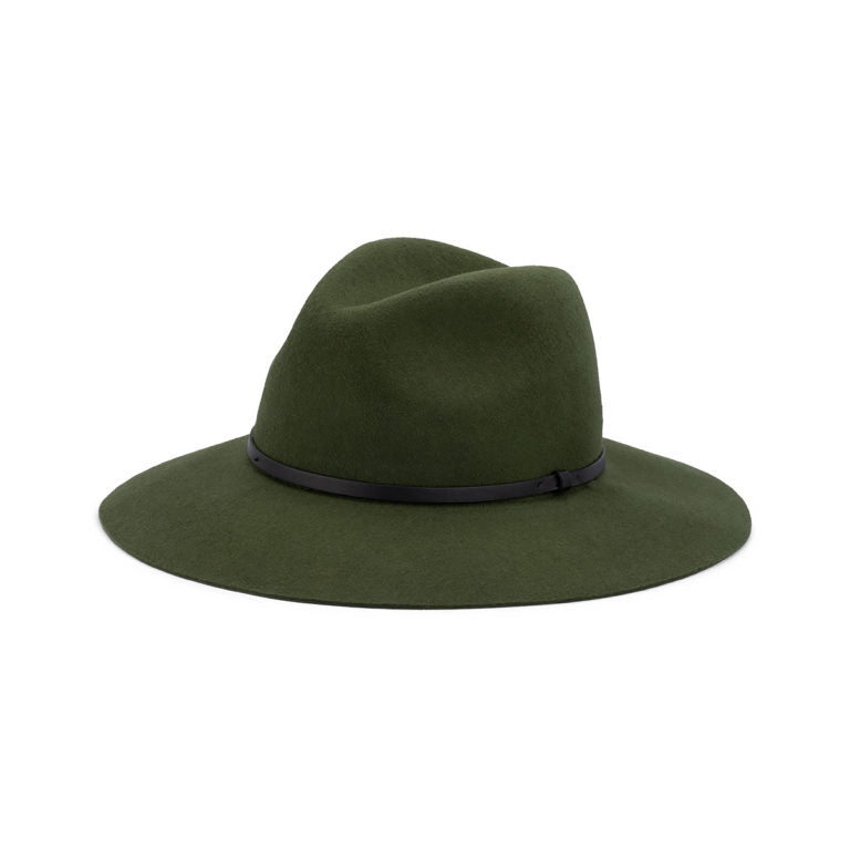 Edwina Fedora Hat – Australian Wool Felt, Faux Leather Band, Adjustable Fit