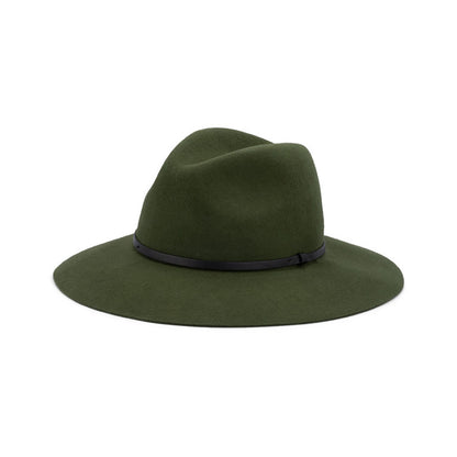 Edwina Fedora Hat – Australian Wool Felt, Faux Leather Band, Adjustable Fit