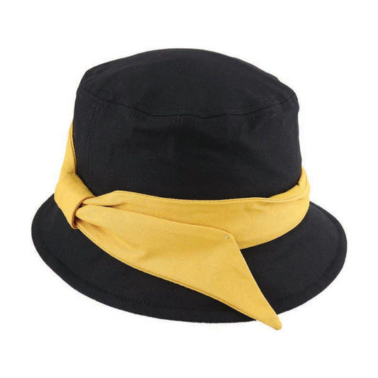 Hemp Blend Narrow Brim Sun Hat with Bow – UPF50+ Protection