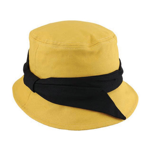Hemp Blend Narrow Brim Sun Hat with Bow – UPF50+ Protection
