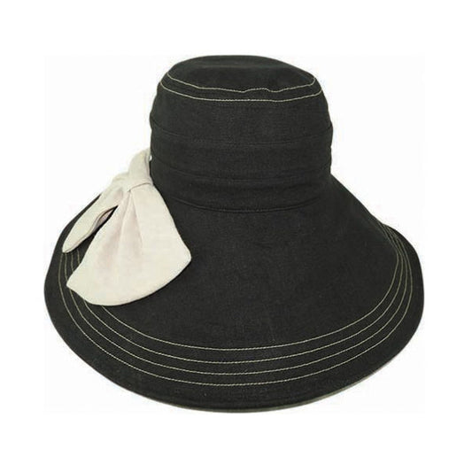 Dianne Hat – 100% Hemp with Wide Shapeable Brim and Decorative Bow