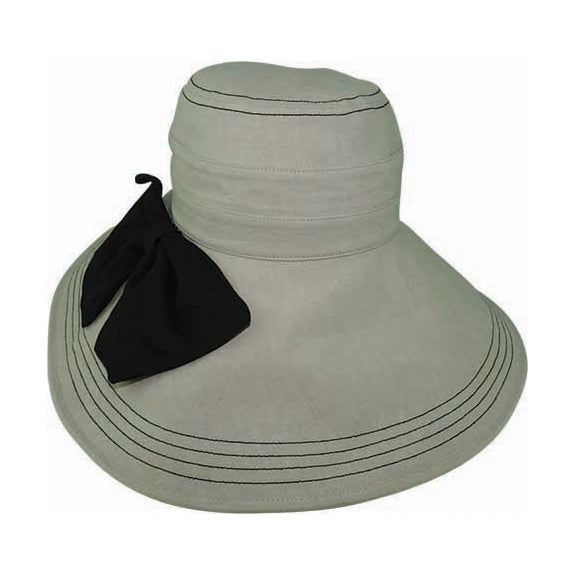 Dianne Hat – 100% Hemp with Wide Shapeable Brim and Decorative Bow