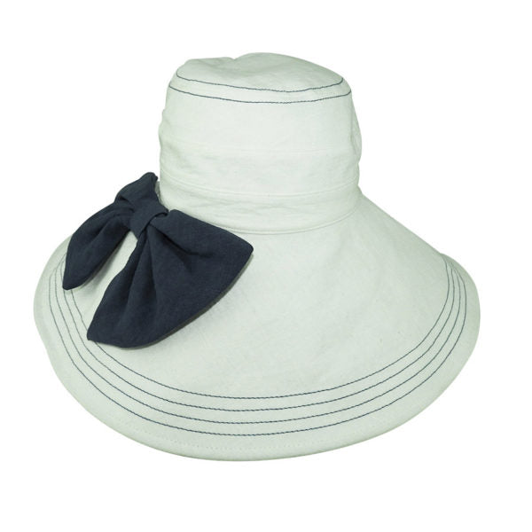 Dianne Hat – 100% Hemp with Wide Shapeable Brim and Decorative Bow