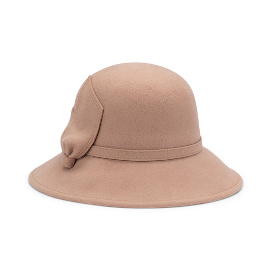 Luna Women's Australian Wool Felt Bell Cloche Hat with Adjustable Fit