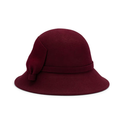 Luna Women's Australian Wool Felt Bell Cloche Hat with Adjustable Fit